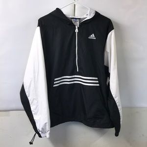 adidas men's triple stripe pullover jacket